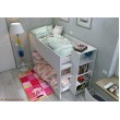 Bunk Bed Mid Height with built in Bookshelf